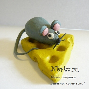Мышка из пластилина для детей 2 3